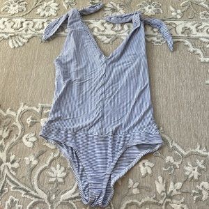 Zara Deep V-neck Cotton Body Suit